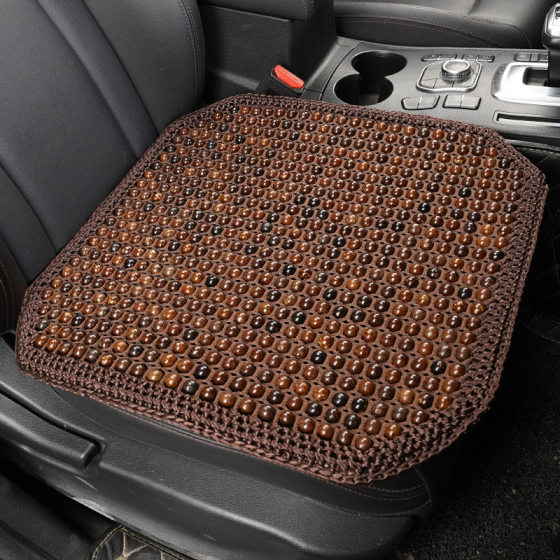 Car Seat Cushion Summer Cool Mat Single Ice Fart Bodhi Truck Ventilated and Breathable Wooden Beads Four Seasons Universal Seat Cushion
