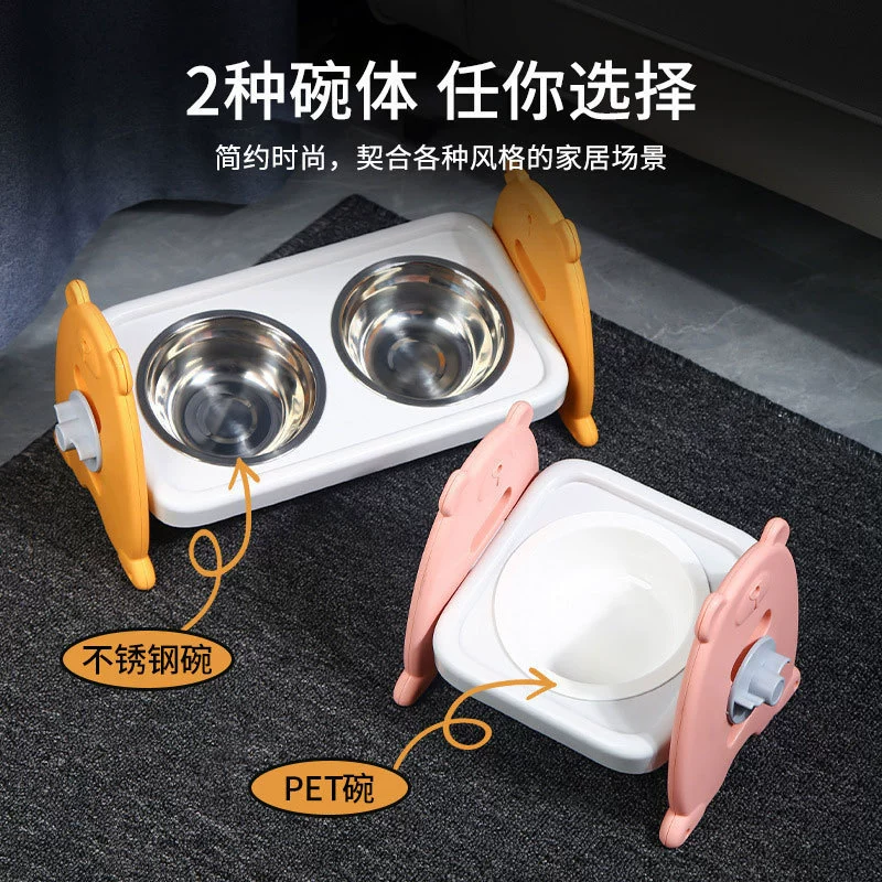 Кошачья миска Двойная миска для собак раковина из нержавеющей стали