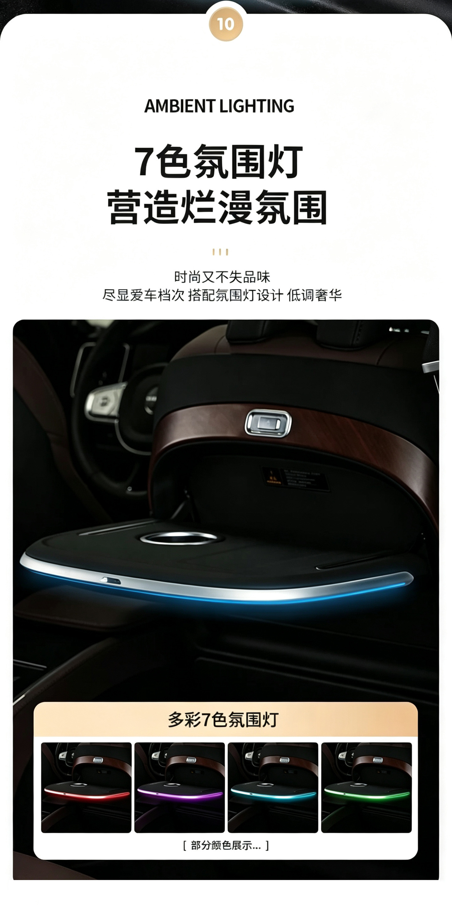 Suitable for Volvo S90Xc90Xc60S60V90 Electric Small Table Board Rear Seat Backrest Folding Car Modification