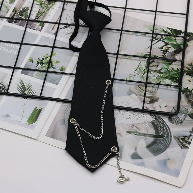 Fu Shuai original amor mariposa cadena libre negro tie ins femenino con estilo de la Universidad JK camisa uniforme moda