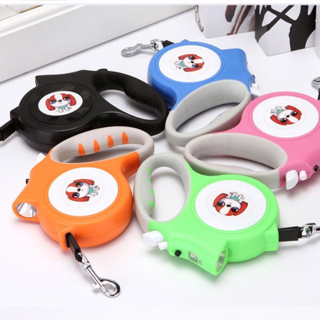 Popular mascota con correa de tracción automática ligera mascota automática tracción cuerda perro caminar dispositivo 5 M