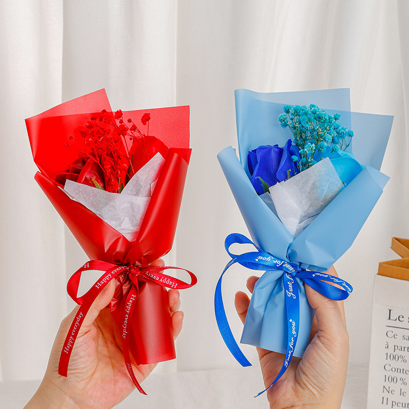 Festival de la diosa de la acción de gracias para la novia eterna flor festival regalo al por mayor Mini ramo de flores secas rosa para el festival 38