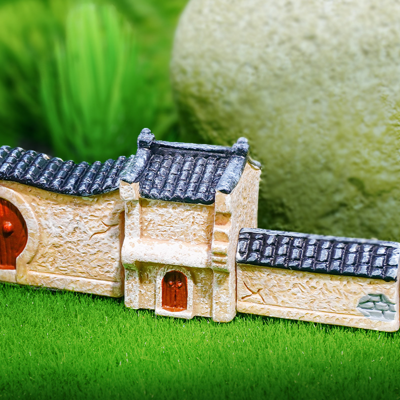 Explosiva decoración de bonsáis micro paisaje casa pequeña decoración pecera paisajismo estilo chino retro mini patio de Jiangnan