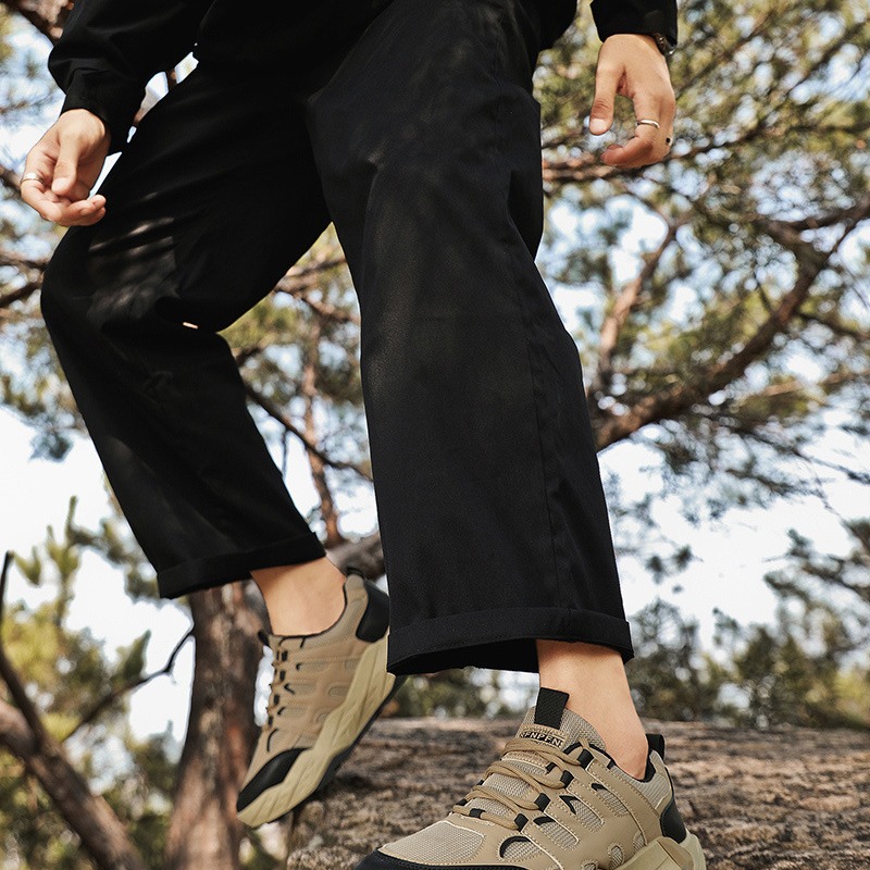 2024 otoño nuevo retro al aire libre versátil zapatos deportivos casuales zapatos de malla para hombres aumentan la altura de los zapatos de papá