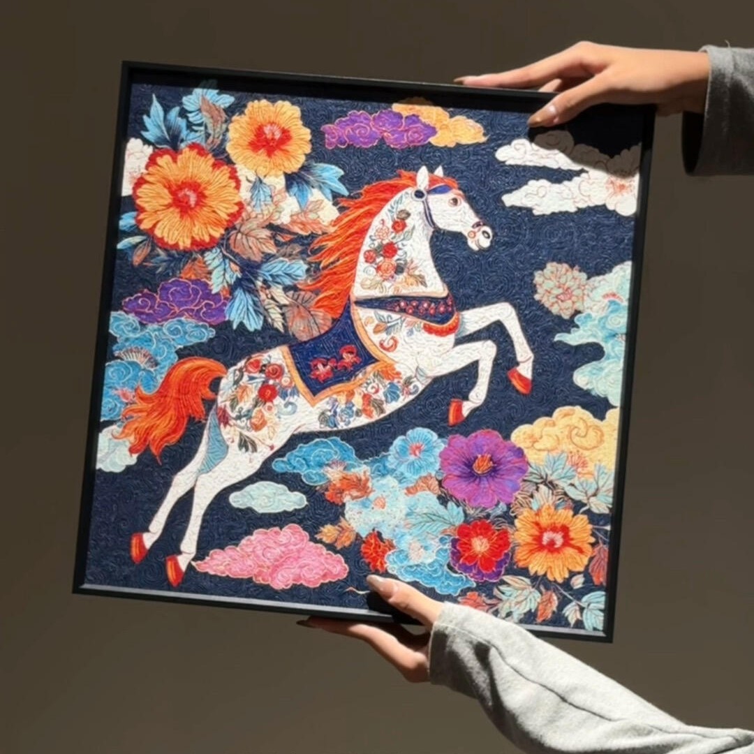 【Little Red Book-Anna】Chinese-Style Decorative Painting for Living Room and Bedroom, Hanging Picture, Decorative Frame, Tabletop Ornament, Easy Installation