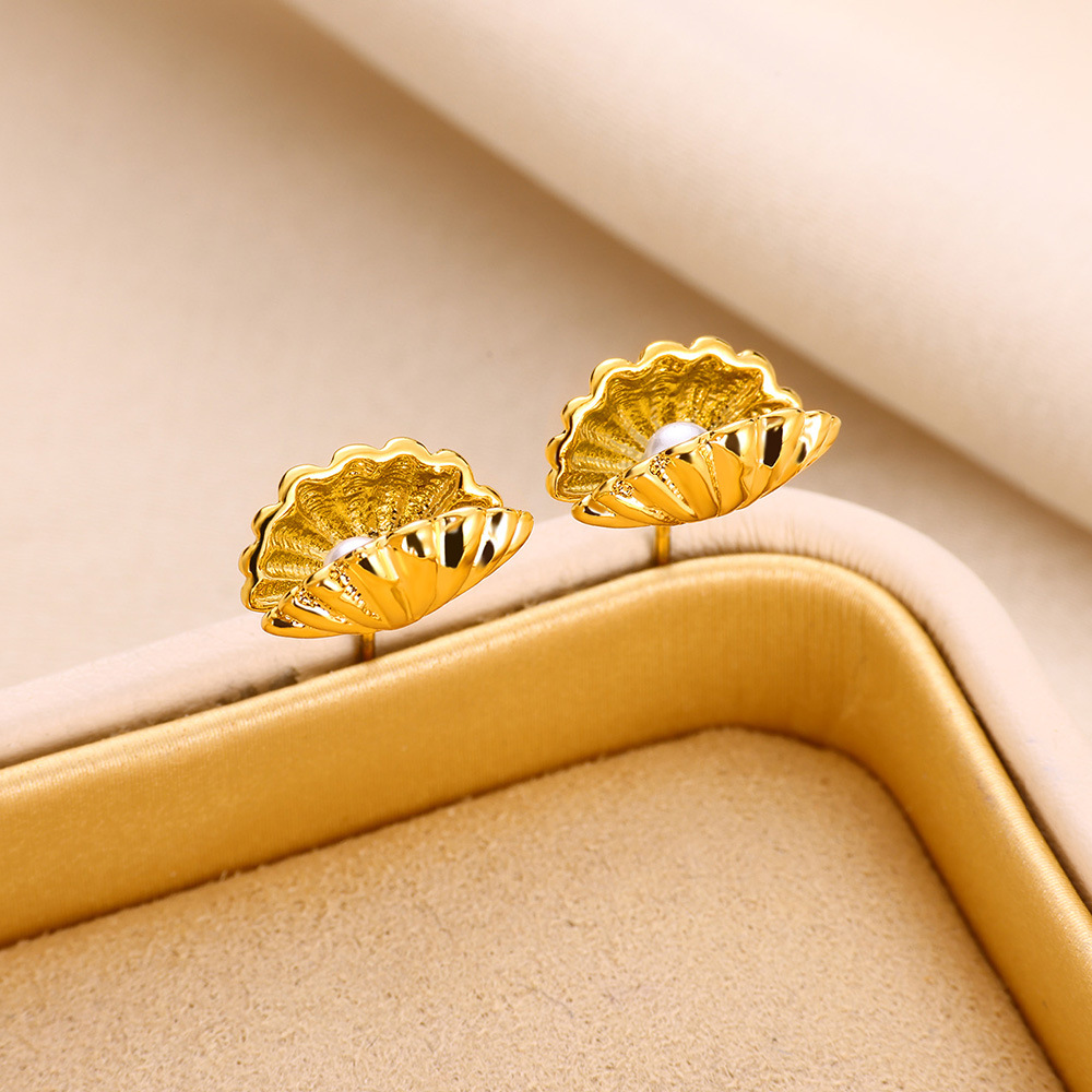 5g Weight 0.03µm-0.05µm Gold Plating Thickness PVD Coated Gold Plating Process 304 Stainless Steel Ear Needle Material 18K Real Gold Plated Plating Material Pearl Inlay Material Ear Studs Classification 18K Gold Plating Color 1 Pair Quantity Daily Occasion 304 Stainless Steel Material Tortoise, Hippocampus, Shell Pattern Women's Gender Simple Style Style Waterproof Non Tarnish, Inlay Craft PVD Coated Real Gold Plated 18K Gold Tortoise Hippocampus Shell 304 Stainless Steel Simple Style Waterproof Non Tarnish Ear Studs 5