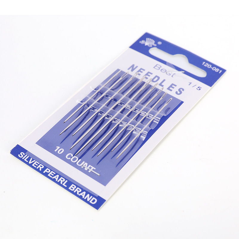 工厂批发定制蓝卡手缝针多用途十字绣针家用缝被针缝纫工具大眼针详情5