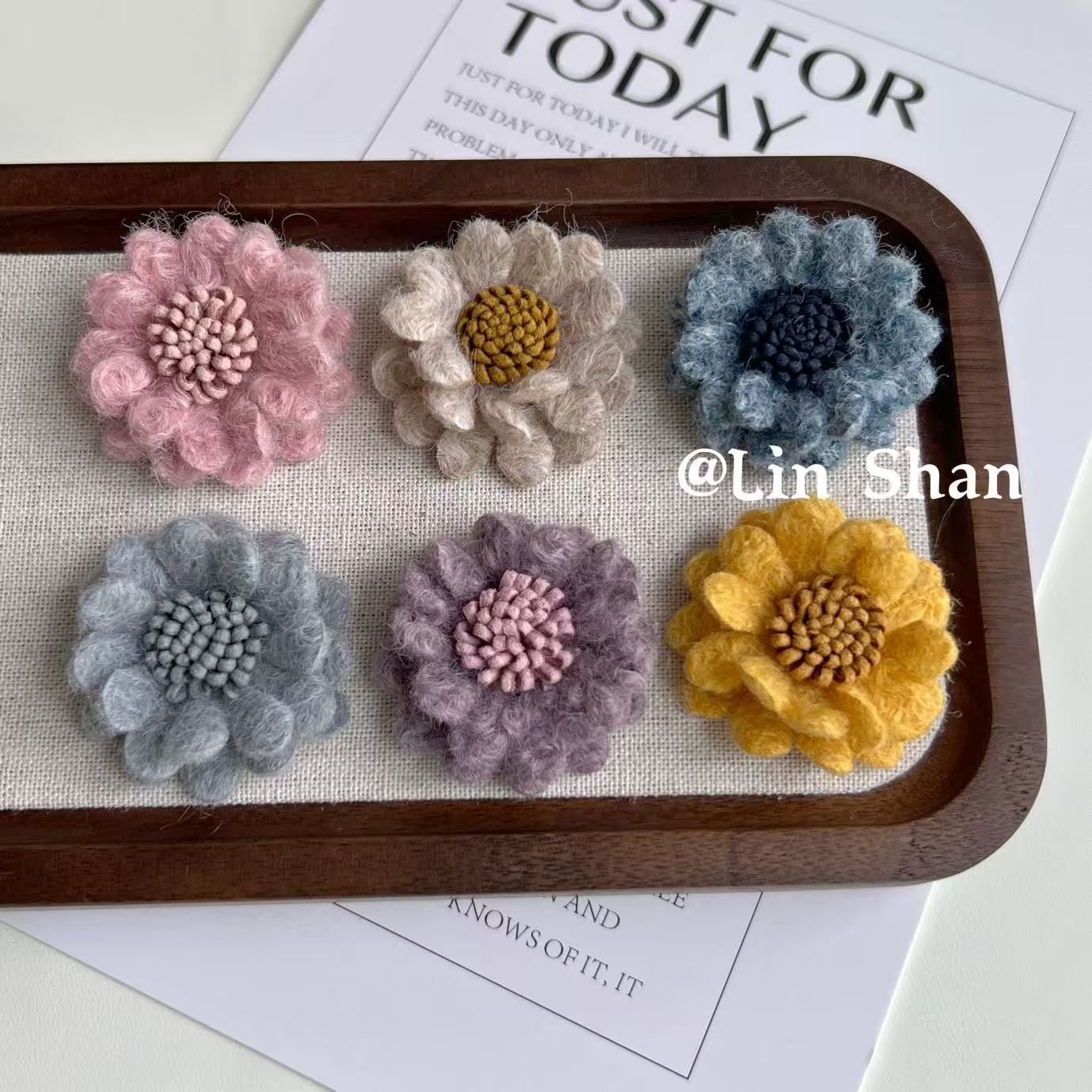 Korean Style Wool Sunflower Diy Handmade Flower Hair Accessories,...