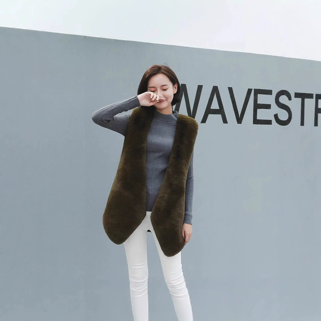 Европейские и американские трансграничные 2025 осень и зима экологически чистые искусственные шерстистые кожаные жилеты