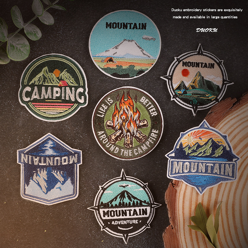 Computer Embroidered Logo Round Badge Camping Style Travel Series Outdoor Armband Clothing Accessories Patch Patch Embroidered Cloth Patch Computer Embroidered Logo Round Badge Camping Style Travel Series Outdoor Armband Clothing Accessories Patch Patch Embroidered Cloth Patch