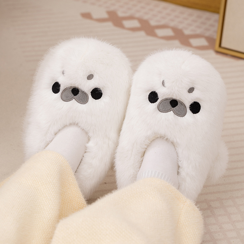 Cute Milky Little Seal Bag and Slippers Plush Slippers Indoor Non-Slip Home Warm Slippers Factory Direct Supply Cute Milky Little Seal Bag and Slippers Plush Slippers Indoor Non-Slip Home Warm Slippers Factory Direct Supply