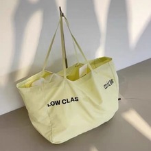 花儿与少年迪丽热巴同款包包黄色帆布包LOW CLASSIC大容量单肩包
