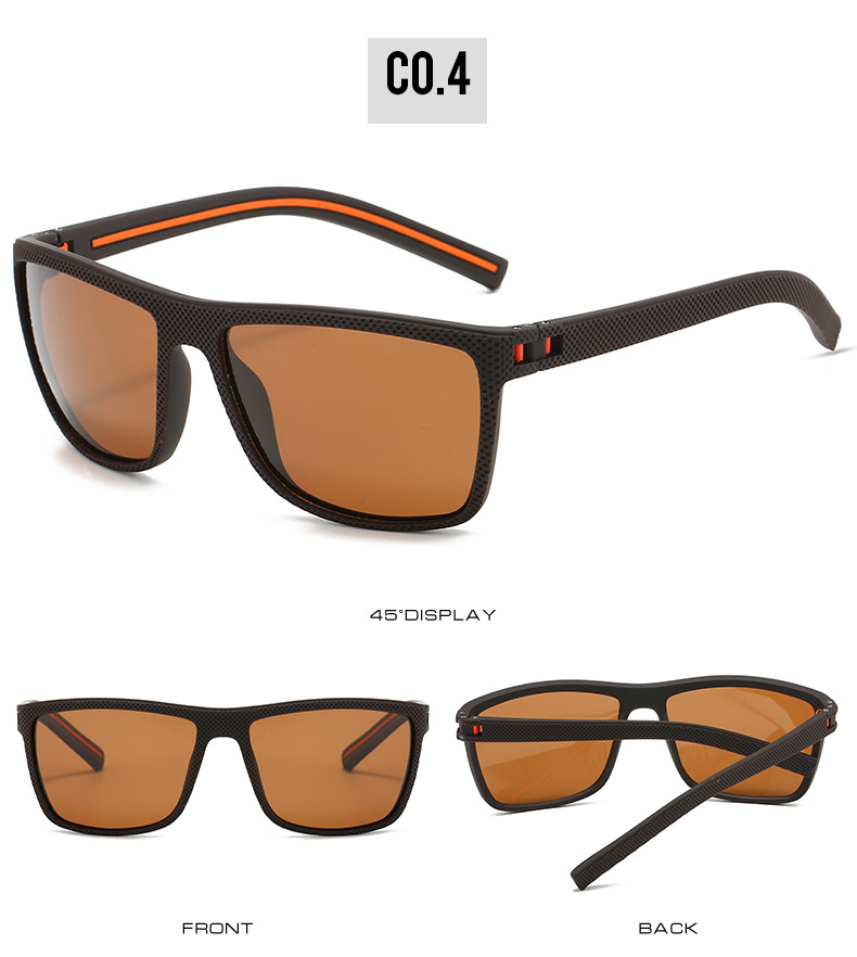 60g Weight Full Frame Glasses Structure Sunglasses Classification Tac, UV400 Protection Lens Material Square Glasses Style Outdoor Occasion Geometric Pattern All Seasons Season Unisex Gender Casual Style Grey, Black Color Casual Geometric Tac UV400 Protection Square Full Frame Men's Sunglasses 8
