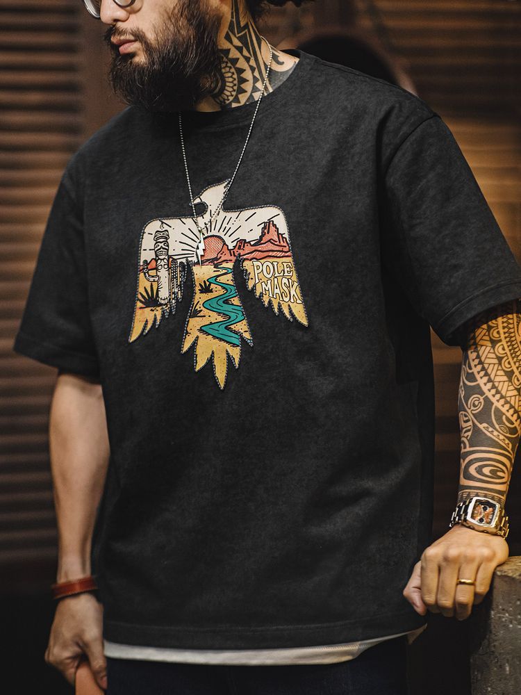 Retro ethnic summer T-shirt