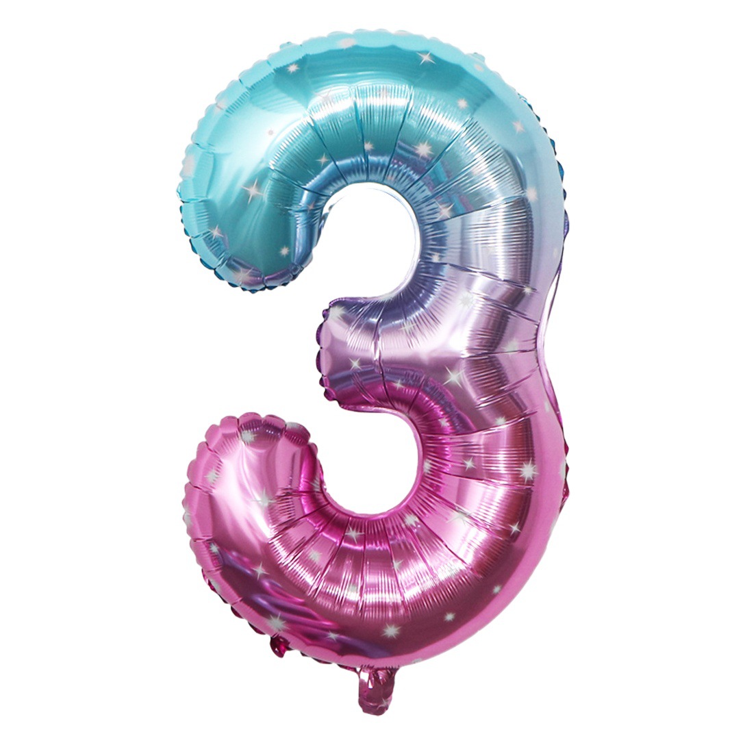 Globo digital transfronterizo fiesta globo al por mayor cumpleaños decoración de la boda película de aluminio de 32 pulgadas cielo estrellado versión americana Digital