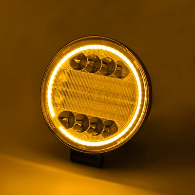 Cross-Border Truck Car Led Work Light Angel Eye Ring 4-Inch 126W Off-Road Vehicle Inspection Light Spotlight Modification (İşçi projektorları) - round-yellow-angel-eyes