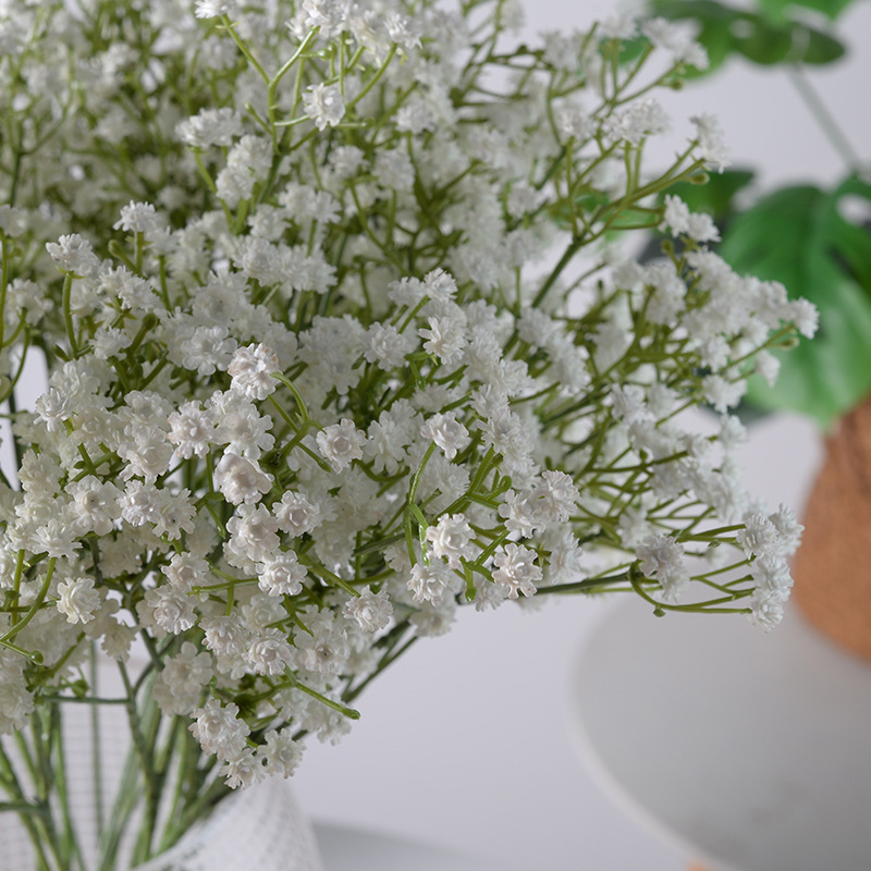 White Gypsophila Artificial Flowers Wedding Bouquet Home
