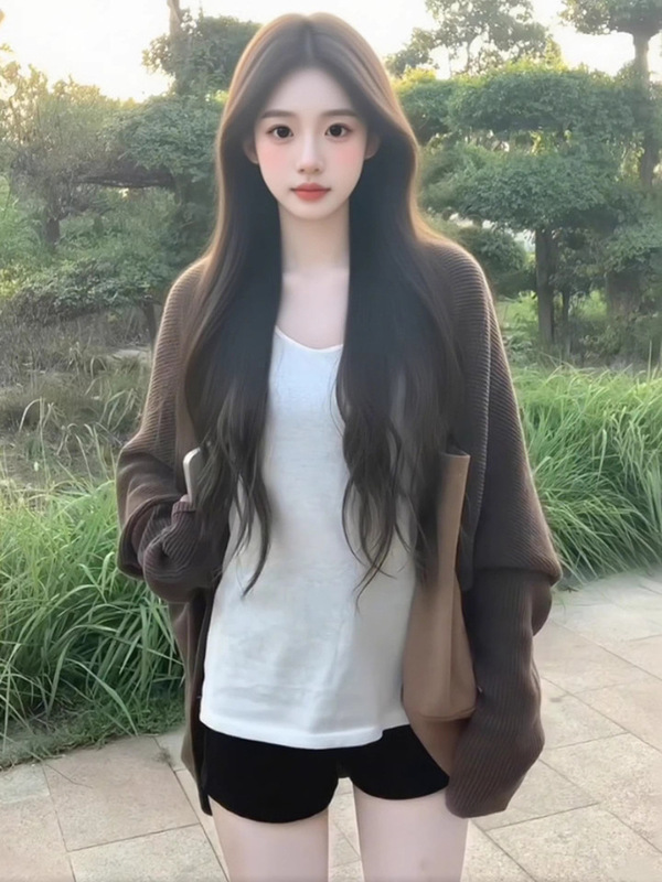 韩系慵懒风美拉德宽松针织开衫女秋季穿搭上衣蝙蝠袖气质休闲外套|undefined