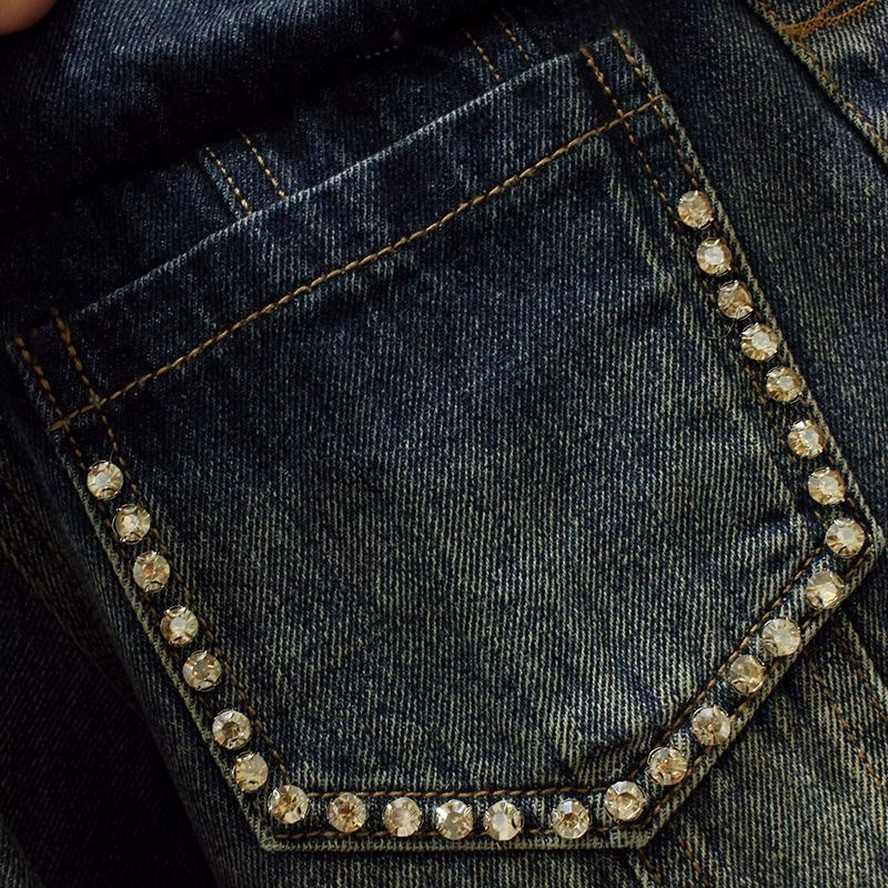 Denim retro short jacket, sexy long-sleeve