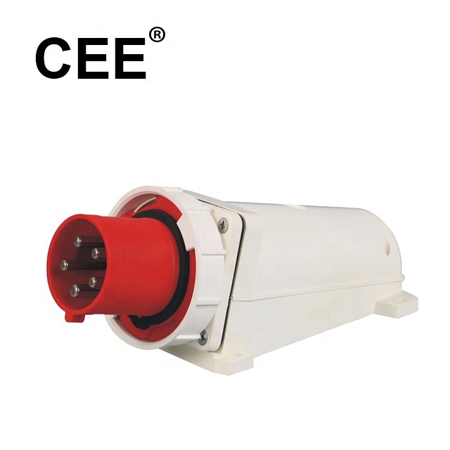 CEE-5352/5452墙壁式工业插头63A 125A 220-380V IP67 红色 CE认