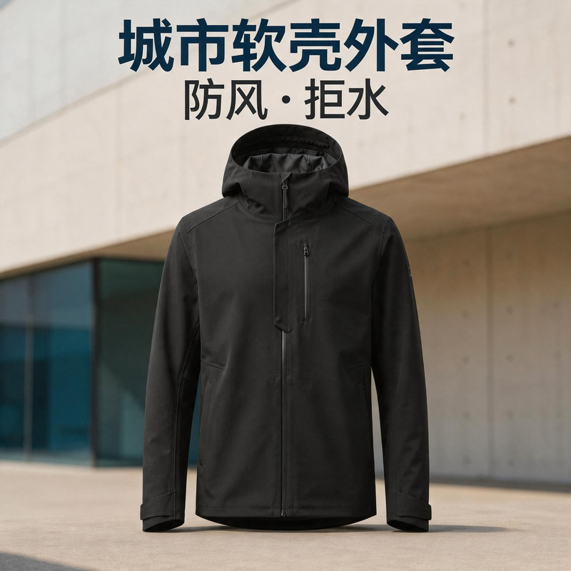 Cross-Border Wholesale 2026 Autumn Men's Hooded Softshell Jacket Outdoor Windproof Waterproof Warm Coat for Mountaineering Sports Cross-Border Wholesale 2026 Autumn Men's Hooded Softshell Jacket Outdoor Windproof Waterproof Warm Coat for Mountaineering Sports