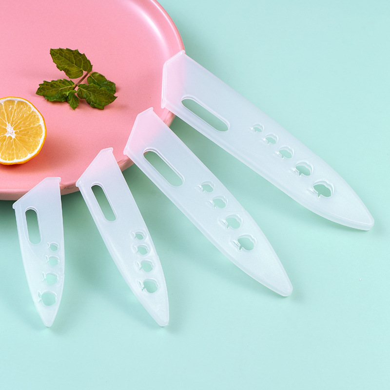 Plastic Knife Sheath Mini Fruit Knife Daily Use Fruit Knife Portable Peeling Knife with Protective Cover