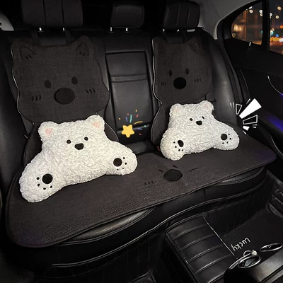 Cute West Highland Linen Breathable Seat cushion, seat cover