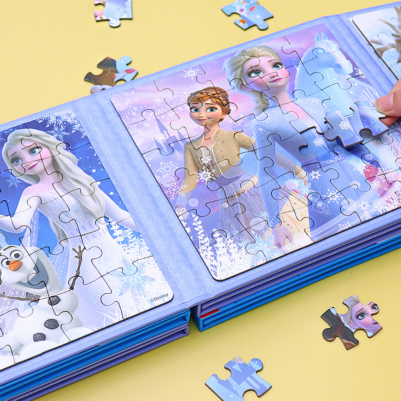 Frozen Kidsren's Educational Magnetic Puzzle 3 to 6 Years Old Girls 2 Magnetic 1 Toddler Early Education Intellectual Baby Toys