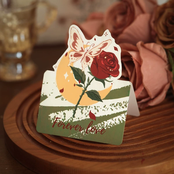 Rose three-dimensional greeting card type B