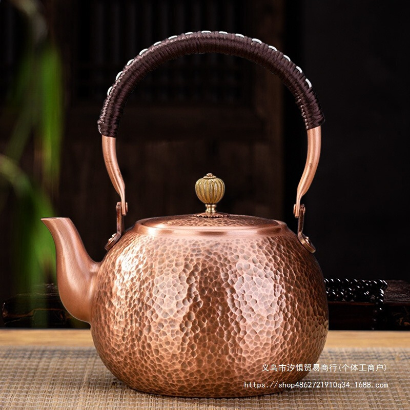铜壶烧水壶煮水壶紫铜围炉煮茶铜茶壶纯手工明火泡茶壶纯铜大容量