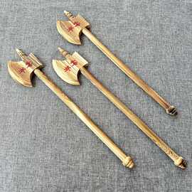 木质卡通动漫斧头带鞘玩具宝剑木刀木剑舞台表演COS练习木斧头