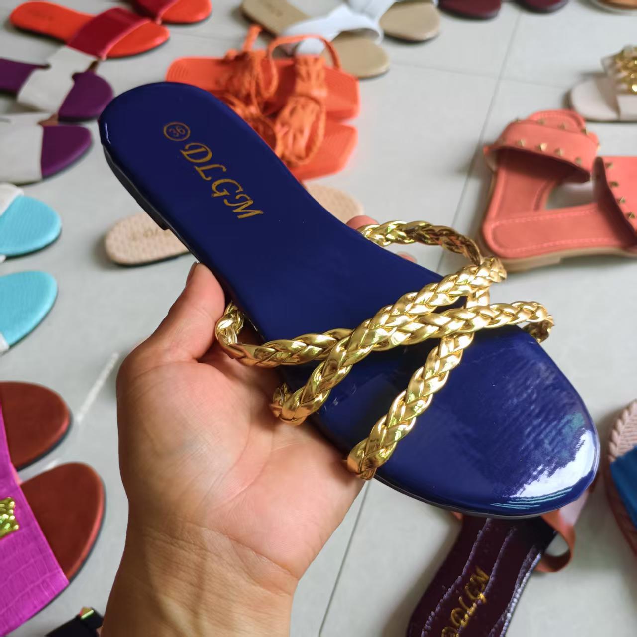 África comercio exterior zapatillas de mujer zapatillas de verano europeas y americanas zapatillas de mujer zapatillas de fondo plano zapatos de mujer misceláneos