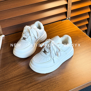 Children's Shoes 2025 Autum Kidsren's Sports Shoes Breathable Soft Sole Casual Girls' White Shoes Trendy Boys' Versatile Shoes