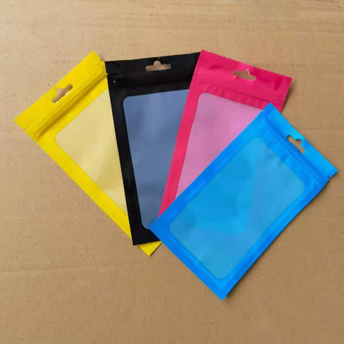 Highly transparent color packaging bag, mobile phone case, ziplock bag, jewelry, melon and fruit plastic bag, color ziplock bag