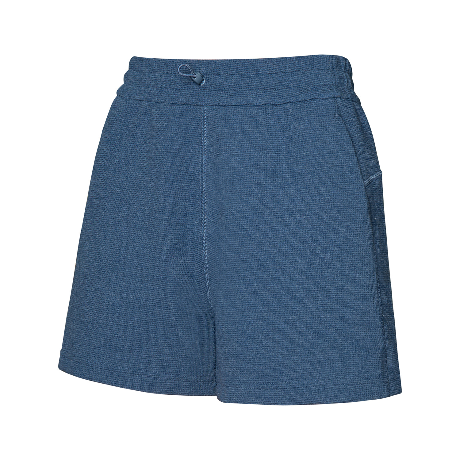 Women's waffle-knit loose yoga shorts detail 5