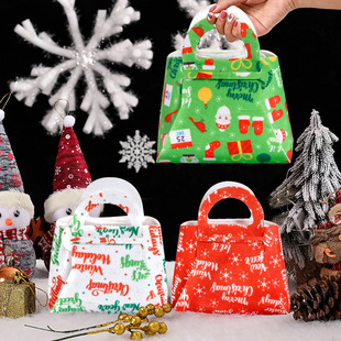 Cross-border New Felt Christmas Tote Bag Holiday Atmosphere Props Christmas Decorations Candy Bag Gift Bag