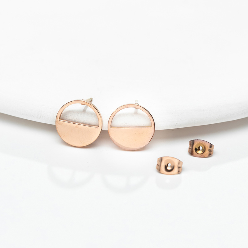 Simple Style Geometric Stainless Steel Ear Studs Plating No Inlaid Stainless Steel Earrings