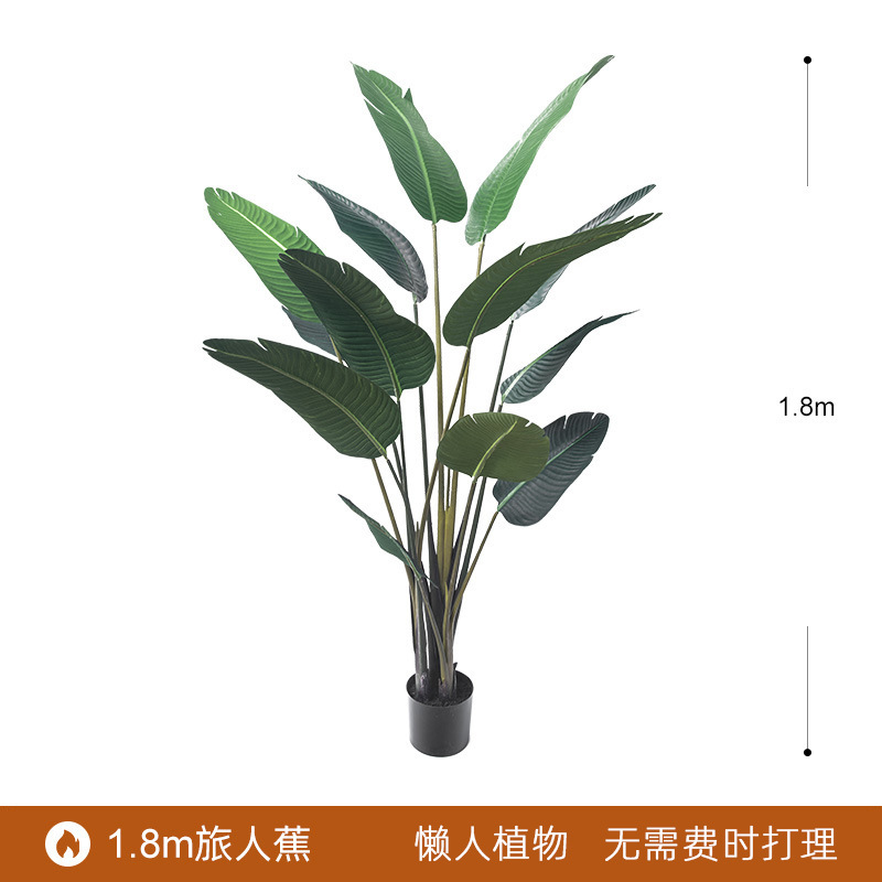 Planta verde artificial bonsai interior gran planta decoración fábrica al por mayor paraíso pájaro plátano decoración paisaje bonsai image 10