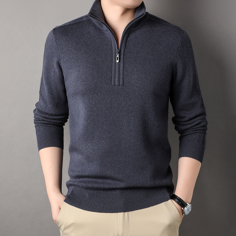 2024 Winter New Thick Warm Pure Wool Turtle Collar Zipper Versatile…