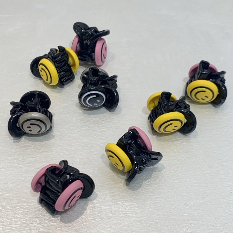 2025 New Women's Smiley Small Grab Clip Interesting Sweet Cool Bangs Clip Broken Hairpin AB Face Creative Interesting Headwear