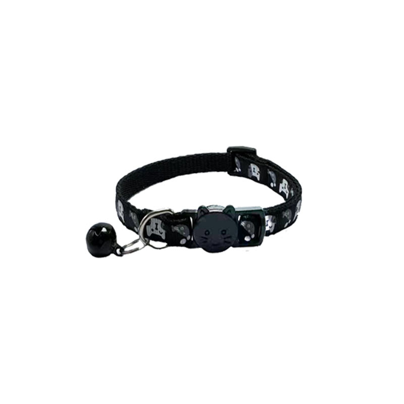 2024 nuevos productos de 1cm lindo gato pequeño pez de dibujos animados collar con campanas collar anti-perdida collar decoración de botón de gato