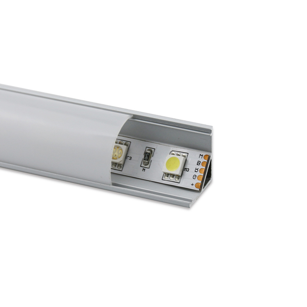 V型三角直角外壳灯槽套件 LED硬灯条套件 嵌入式橱柜铝合金线条灯
