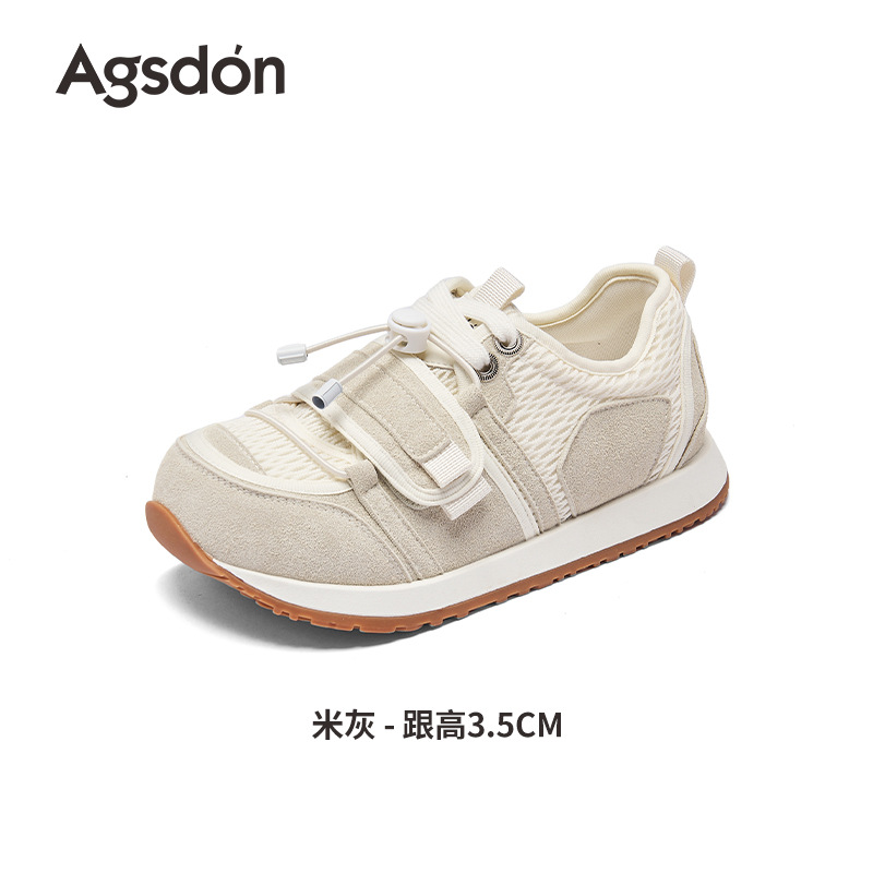 Augu Lion Dengde zapatos de entrenamiento para mujeres 2025, nuevos zapatos de patinado de caño con suela gruesa, velcro, zapatos casuales de papá