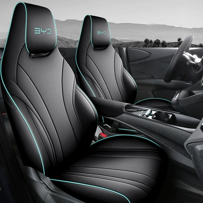 Leather Car Cushion Full Surrounding – Four Seasons Pad - dark-night-black-standard-edition-ckx-dolphin