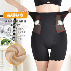 Summer high-waisted belly-control underwear for women after childbirth, body-shaping butt-lifting corset, anti-exposure, thin bottoming safety pants, large size