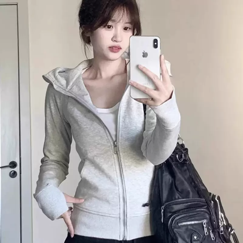 lulu上衣同款外套女秋冬季新款春秋开衫连帽卫衣2025即墨女装显瘦