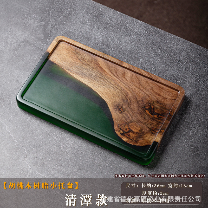 Nuevo estilo chino de madera pequeña bandeja de té rectangular bandeja de té de mano bandeja de té de hotel doméstico
