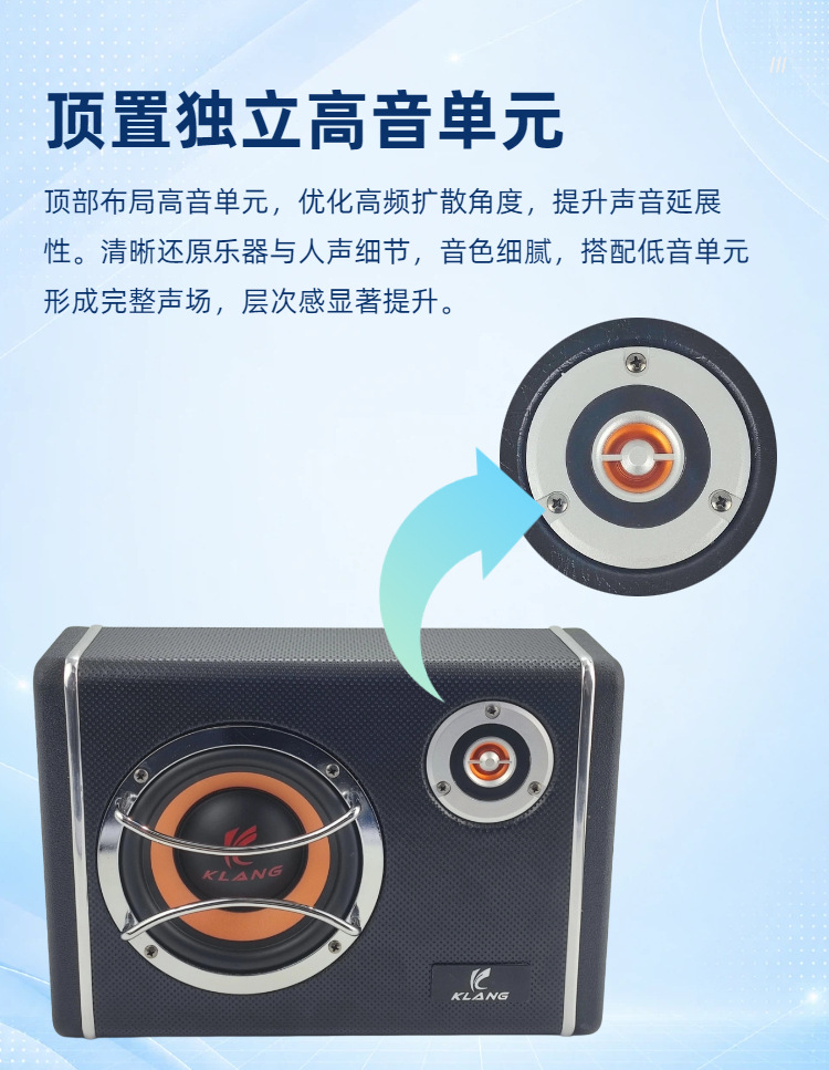Source Factory 6/8/ 10inch Car Subwoofer with Active Tweeter 12V High and Low Level Dual Input Wholesale Oem