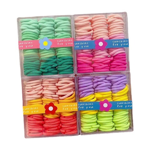 Hair tie elastic colorful hair bands for kids baby hair accessories gentle on hair high elasticity thickened hair ties for girls and little girls