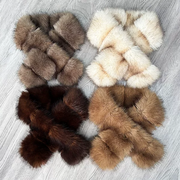 Imitation Fox Fur Scarf, Winter Fashion, Stylish and Thickened for Warmth, Cross-Neck Scarf, Versatile Double-Sided Plush Neck Warmer Scarf